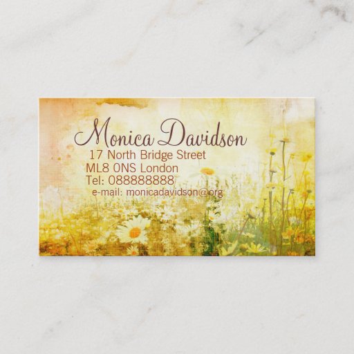 Customizable Lovely daisies Business Card