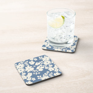 Lovely Daisies Pattern Custom Background Colors Beverage Coaster