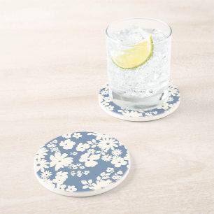 Lovely Daisies Pattern Custom Background Colors Coaster