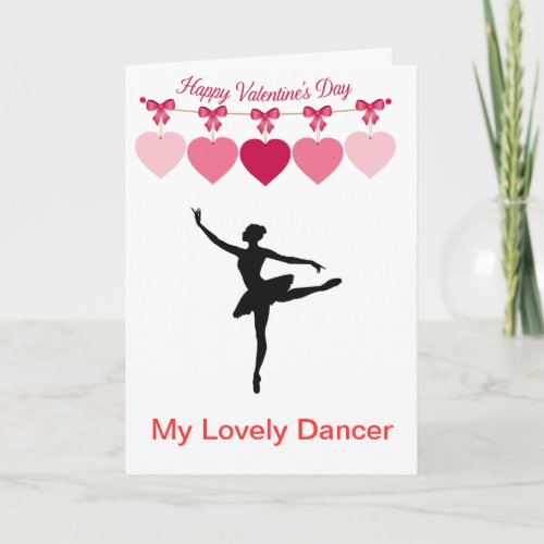 Lovely Dancer Valentines Day Greeting Card