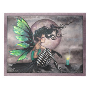 Lovely Dark and Green Fairy Notepad