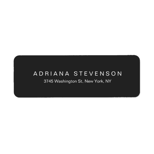 Lovely Dark Grey Cute Modern Elegant Professional Label (Front)