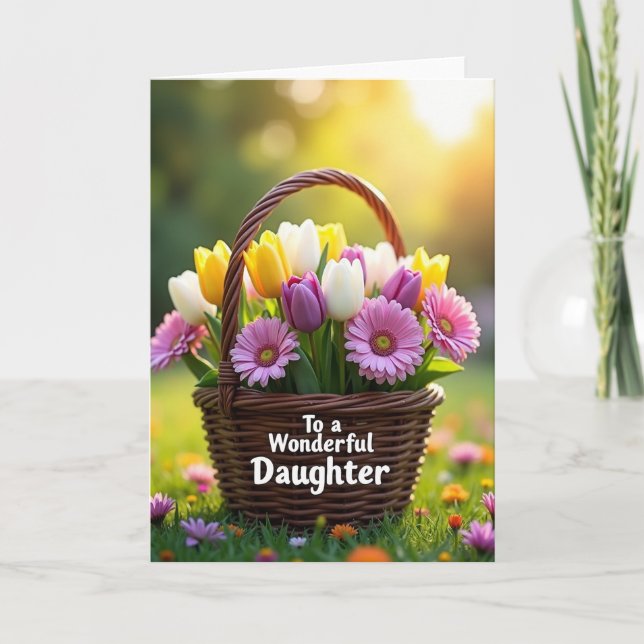 Lovely Daughters Day Bloom Card (Front)