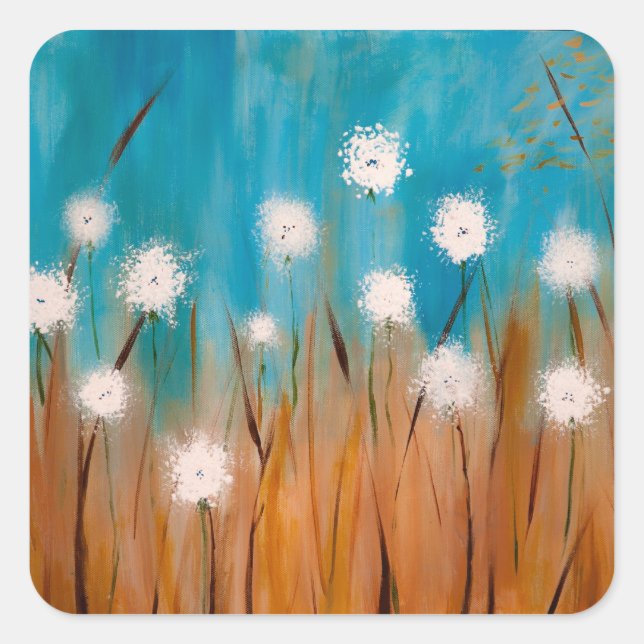 Lovely day square sticker (Front)