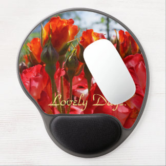 Lovely Days mousepads Red Pink Orange Rose Flowers