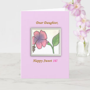 Lovely, Dear Daughter, Happy Sweet 16, card