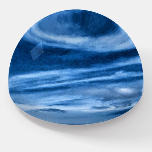 Lovely Deep Blue Sky Cirrus Cloud Paperweight