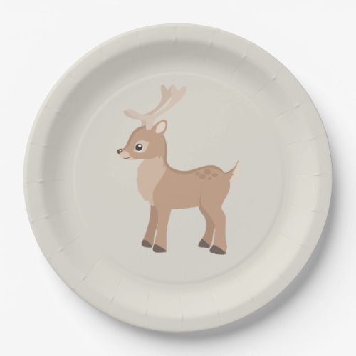 Lovely deer woodland paper plates