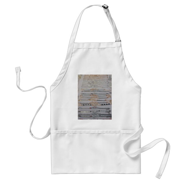 Lovely Diamind Jewelry heart design art collection Adult Apron (Front)