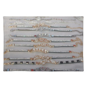 Lovely Diamind Jewelry heart design art collection Cloth Placemat