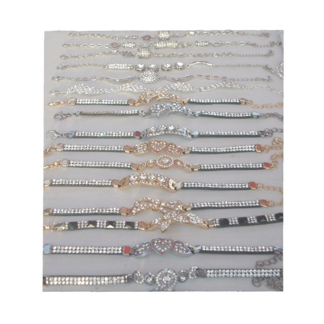 Lovely Diamind Jewelry heart design art collection Notepad (Front)