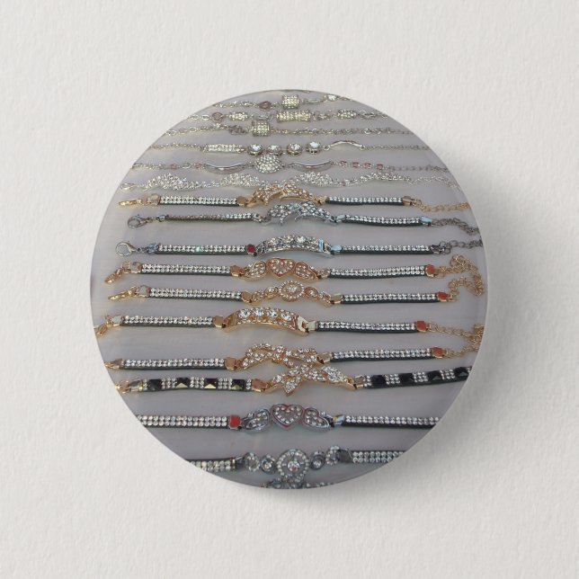 Lovely Diamind Jewelry heart design art collection Pinback Button (Front)