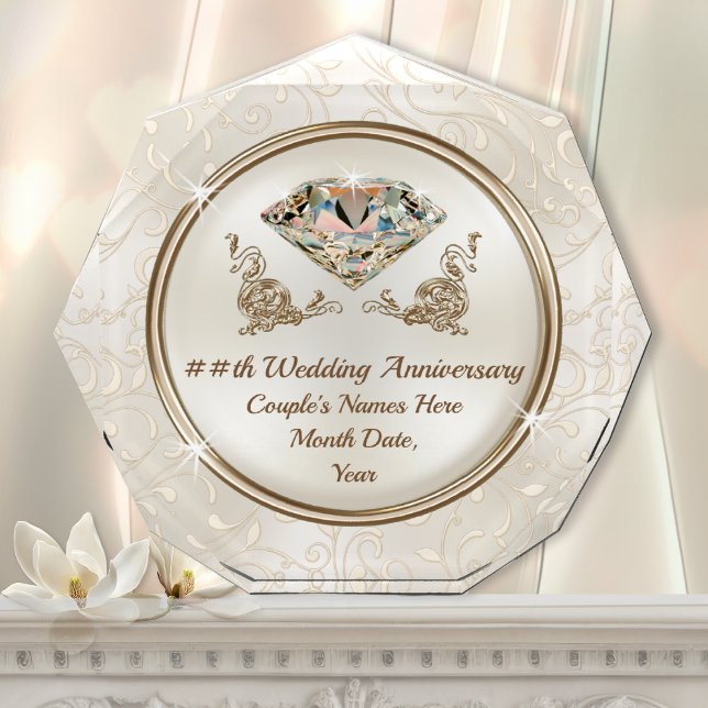 Lovely Diamond Wedding Anniversary Gifts Any Year (Diamond anniversary gifts. 75th anniversary gifts. 70th anniversary gifts. 60 year anniversary gifts)