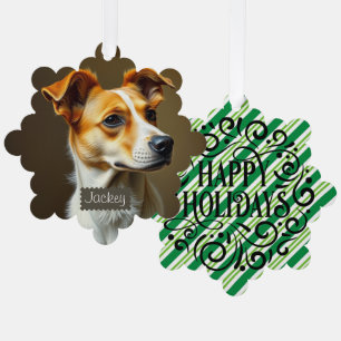 Lovely dog Create your own Holiday Ornament Card