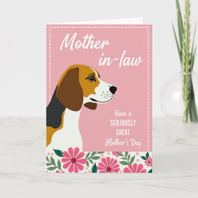 Lovely Dog Mothers Day Wish Card (Front)