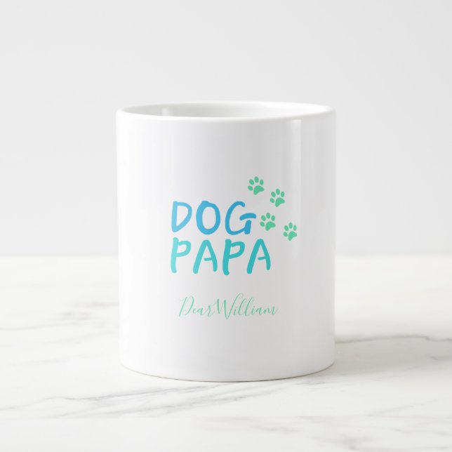 Lovely Dog Papa   Giant Coffee Mug (Front)