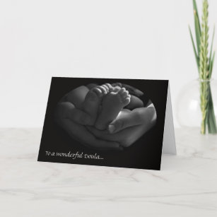 Lovely Doula Thank You Card, Hands and Feet
