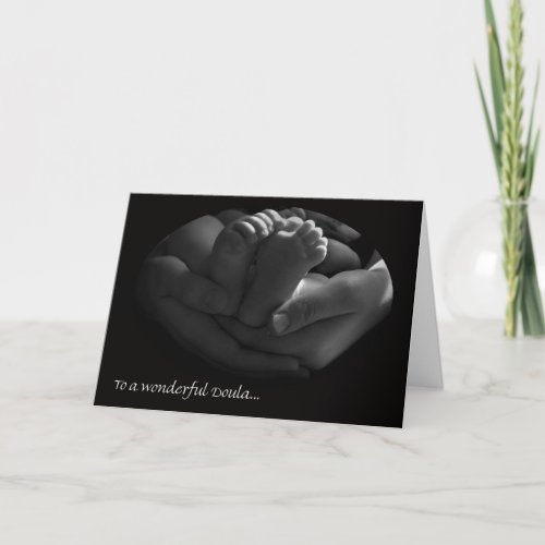 Lovely Doula Thank You Card Hands and Feet