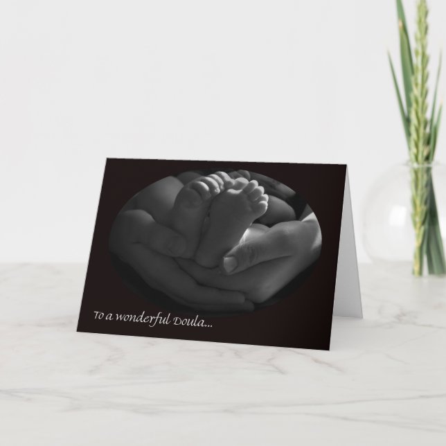 Lovely Doula Thank You Card, Hands and Feet (Front)