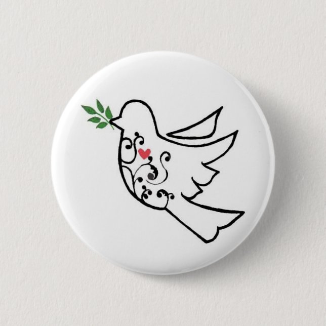 Lovely Dovely Pinback Button (Front)