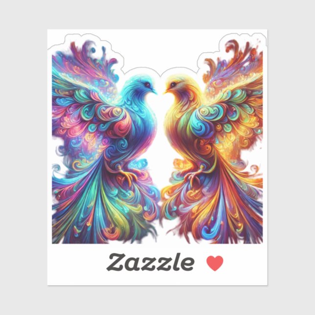 Lovely Doves Love Sticker (Sheet)
