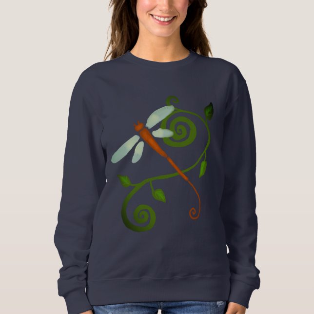 Lovely Dragonfly Abstract Art to Wear Sweatshirt (Front)