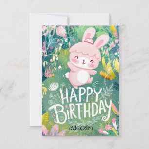 Lovely Dreamy Bunny Digital Birthday Card