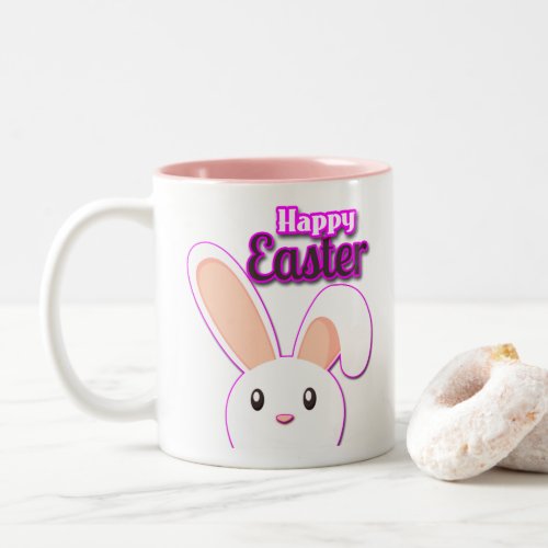 Lovely Easter Bunny 2 Two_Tone Coffee Mug