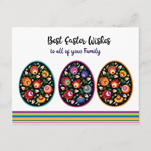 Lovely Easter Folklore,  Custom Text Postcard (Front)