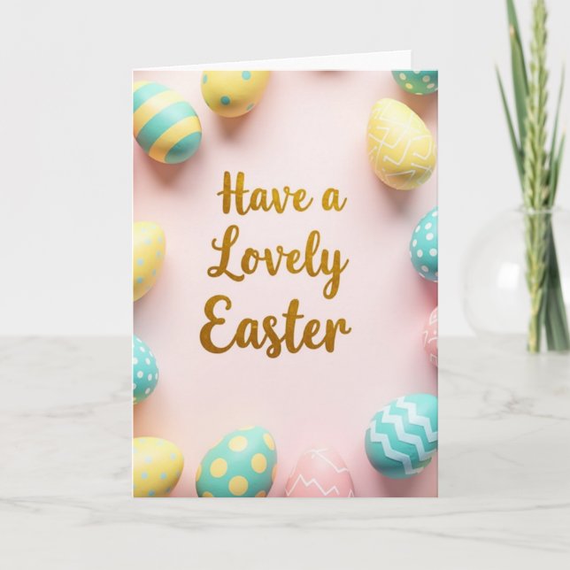 Lovely Easter Wishes Card (Front)