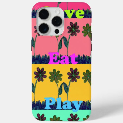 Lovely  Eat Play colorspng iPhone 15 Pro Max Case