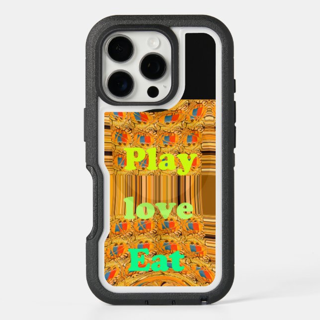 Lovely Eat play Custom Defender Series Case, Otterbox iPhone Case (Back)