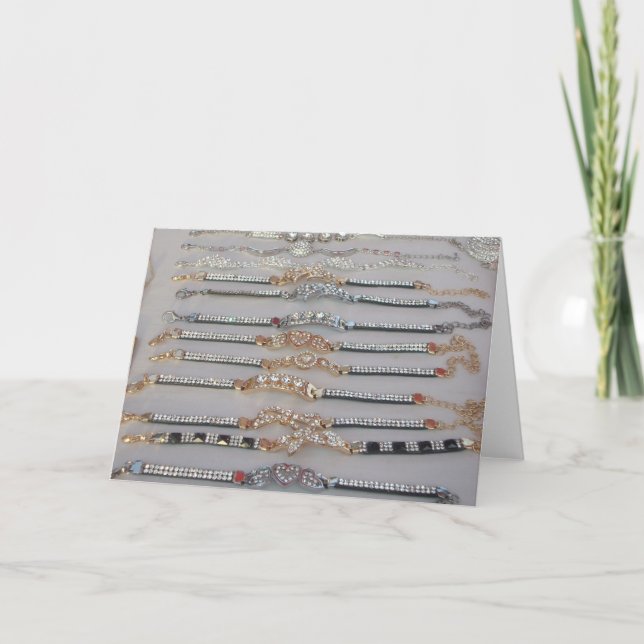 Lovely edgy girly Card Horizontal Template (Front)