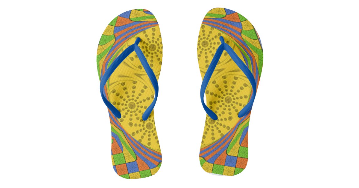 Lovely Egyptian Fashion Design Flip Flops | Zazzle