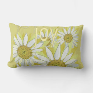 Lovely Elegant Daisy Lumbar Pillow