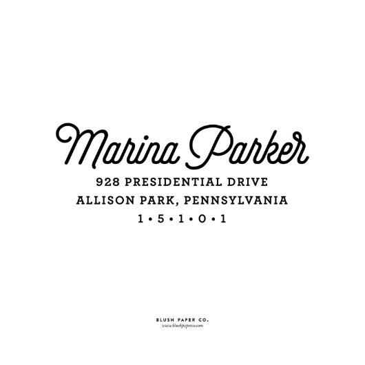 Lovely Elegant Self-Inking Return Address Stamp (Stamp View)