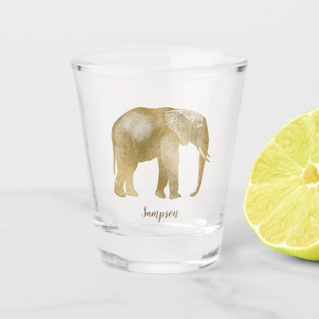 Lovely elephant shot glass (Front)
