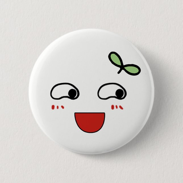 Lovely emoji pinback button (Front)
