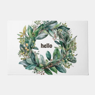 Lovely Eucalyptus Leaf Wreath, Greenery Doormat