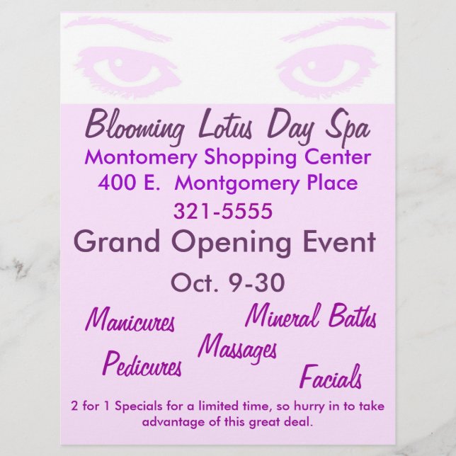 Lovely Eyes Business Flyer (Front)