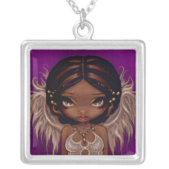 Lovely Eyes NECKLACE angel fairy pendant (Front)