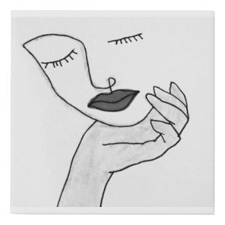 Lovely face faux canvas print