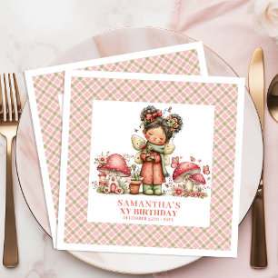 Lovely Fairy Garden Magical Birthday Party Theme Paper Dinner Napkins