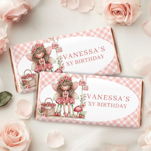 Lovely Fairy Girl Pastel Floral Birthday Hershey  Bar Favors