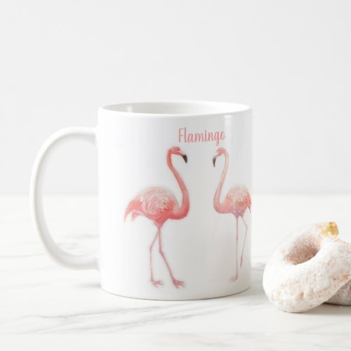 Lovely Fairy Tale For Two Flamingo Tropical Flower Coffee Mug