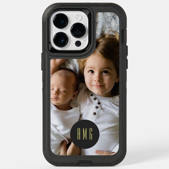 Lovely Family Photo & Monogram Otterbox iPhone Case (Back)