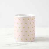 Lovely Faux Gold Hearts on Pale Blush Coffee Mug (Center)
