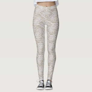 Lovely Faux Lace, Feminine Fashion Leggings
