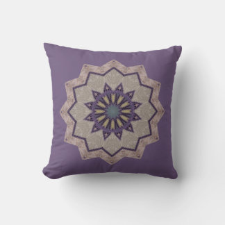 Lovely Faux Stitch On Mauve Throw Pillow
