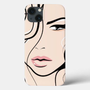 Lovely female face iPhone 13 case